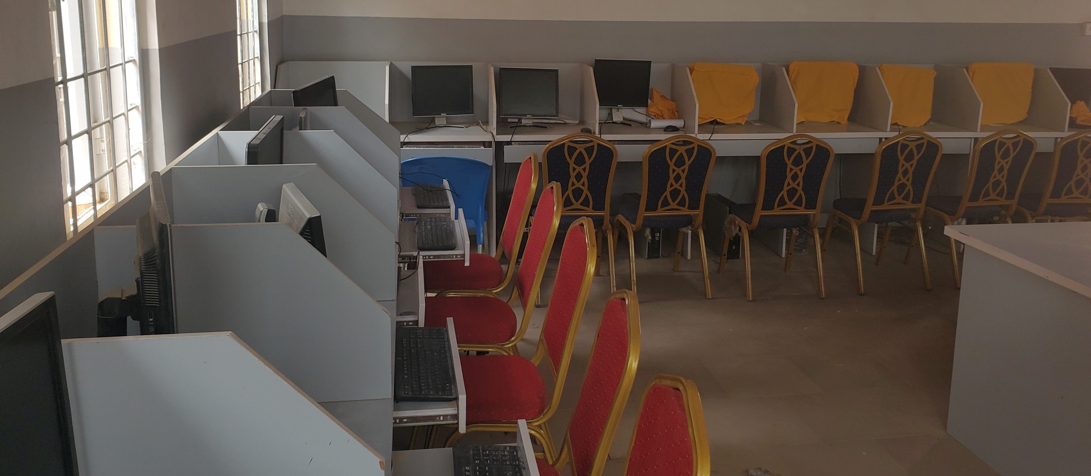 Students collaborating in modern lab